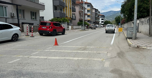 Kargı’da yol çizgileri yenilendi