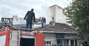 Kargı’da iş yerinin çatısı alevlere teslim oldu