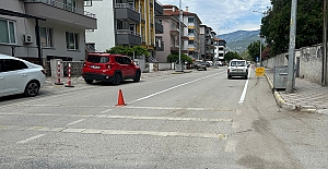 Kargı’da yol çizgileri yenilendi