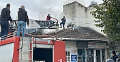 Kargı’da iş yerinin çatısı alevlere teslim oldu